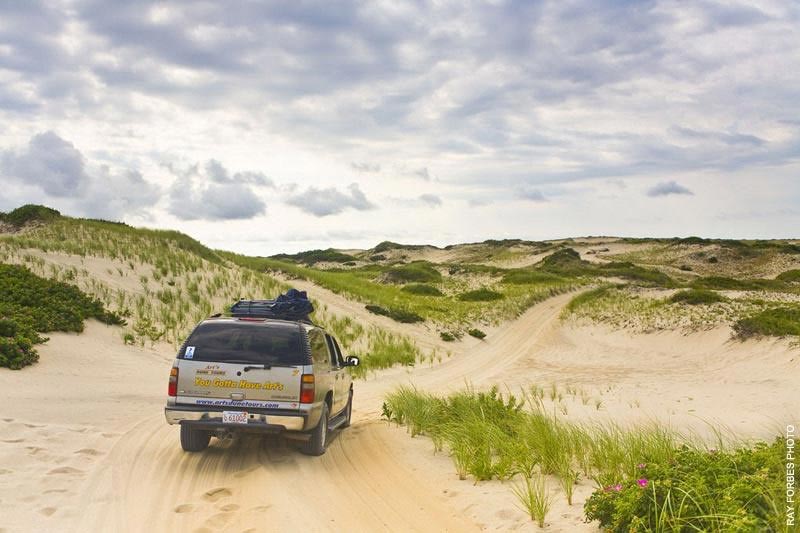 Truck on sand dunes