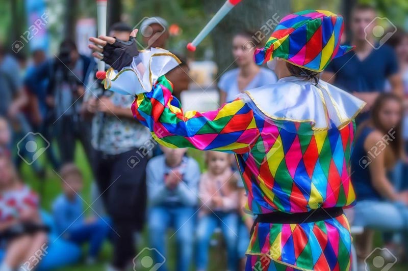 Costumed Juggler at a festival